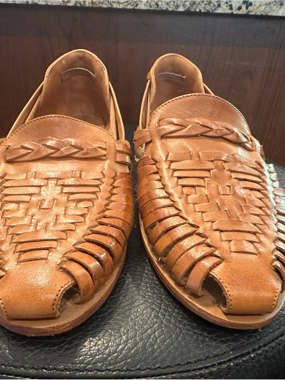 Women’s Frye Tan Leather Huarache Slip-On Loafers